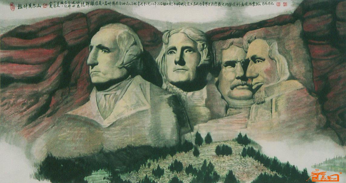 美国总统群雕像 拉什莫尔山