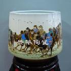 景德镇陶瓷名人名作名家大师李少景作品手工手绘瓷器花瓶收藏摆件